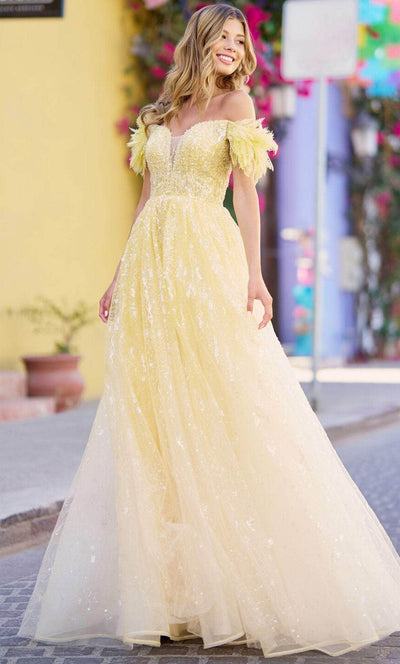 Sherri Hill 55880 - Plunging Sequin Tulle Ballgown Ball Gowns