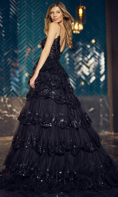 Sherri Hill 55925 - Tiered A-Line Prom Gown Prom Dresses