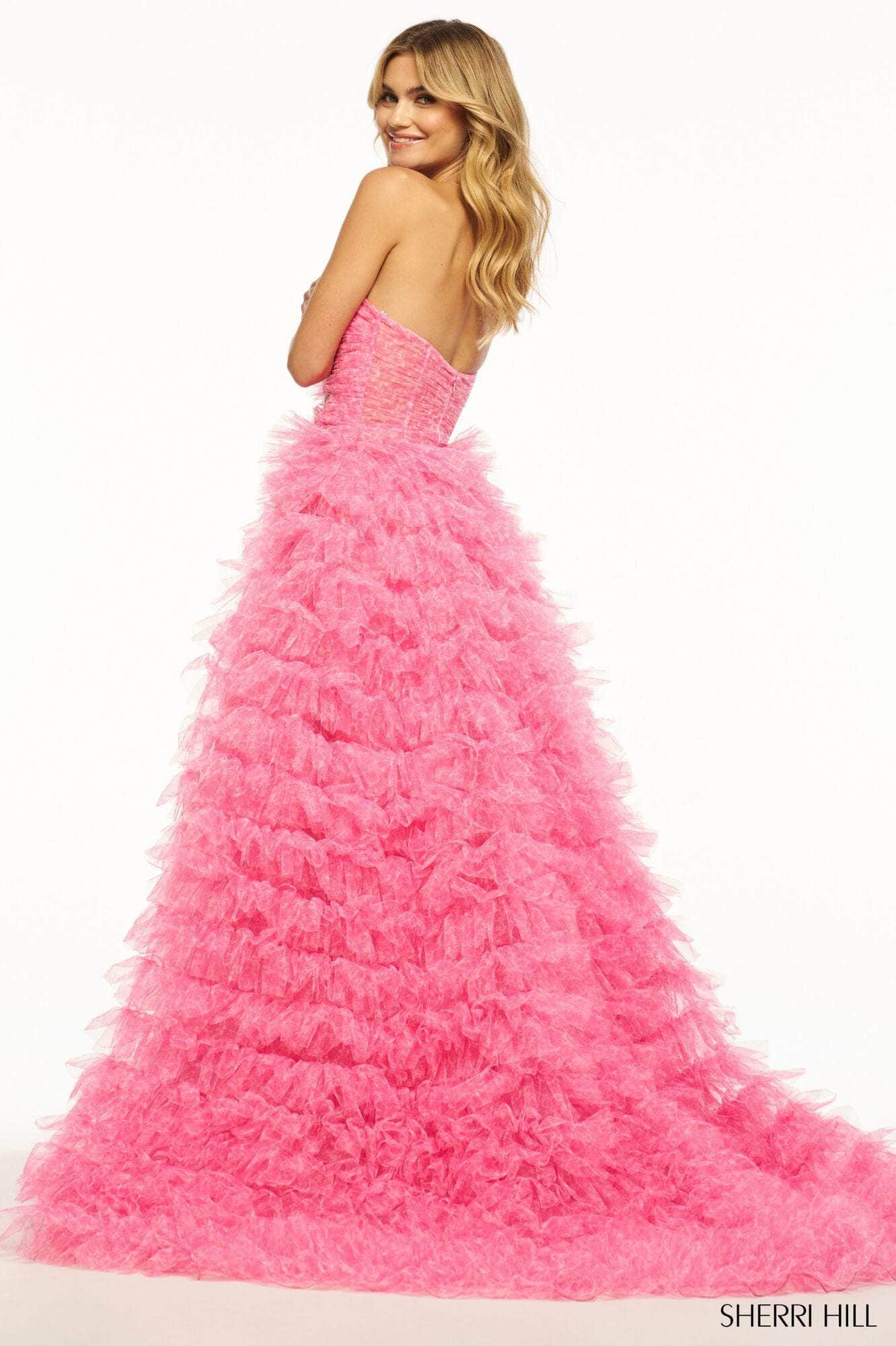 Sherri Hill 55981 - Tiered Keyhole Prom Dress Special Occasion Dress