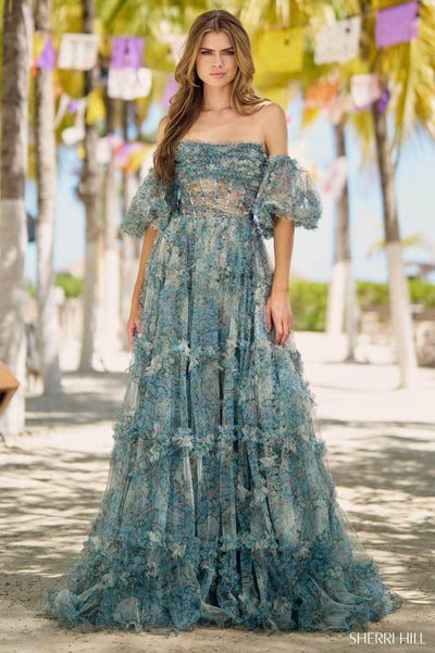 Sherri Hill 56008 - Floral Corset Gown Special Occasion Dress