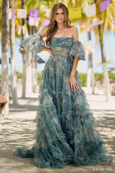 Sherri Hill 56008 - Floral Corset Gown Special Occasion Dress