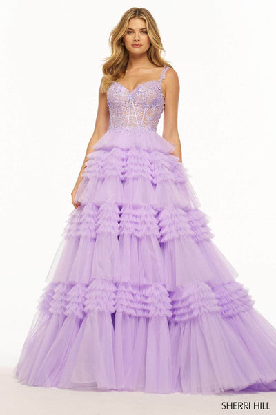 Sherri Hill 56019 - Lace Corset Ballgown Special Occasion Dress