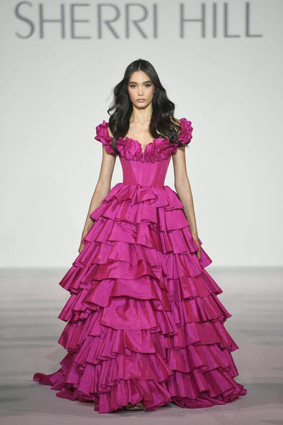 Sherri Hill 56039 - Taffeta Ruffle Ballgown Special Occasion Dress