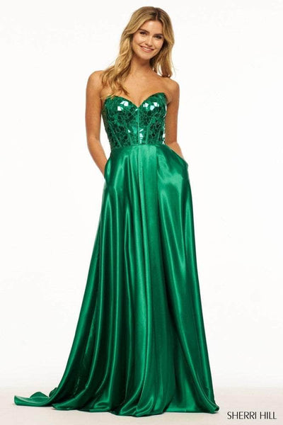 Sherri Hill 56041 - Corset Bodice Cut Glass Embellished Gown Special Occasion Dress
