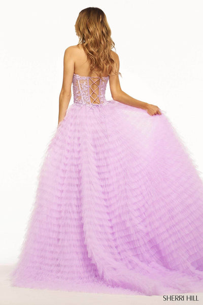 Sherri Hill 56042 - Leaf Corset Prom Dress Special Occasion Dress