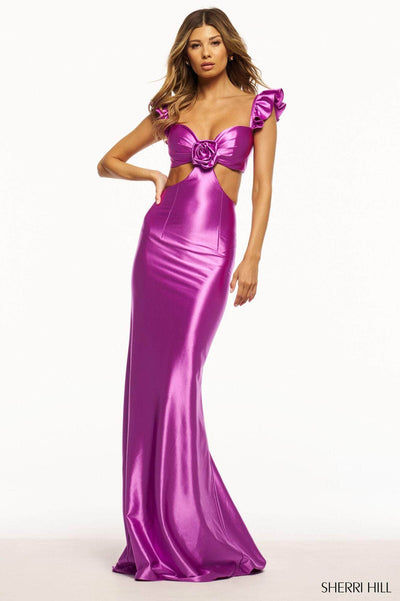 Sherri Hill 56056 - Rosette Cutout Gown Special Occasion Dress