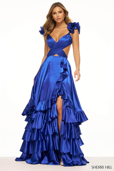 Sherri Hill 56057 - Ruched Cutout Gown Special Occasion Dress