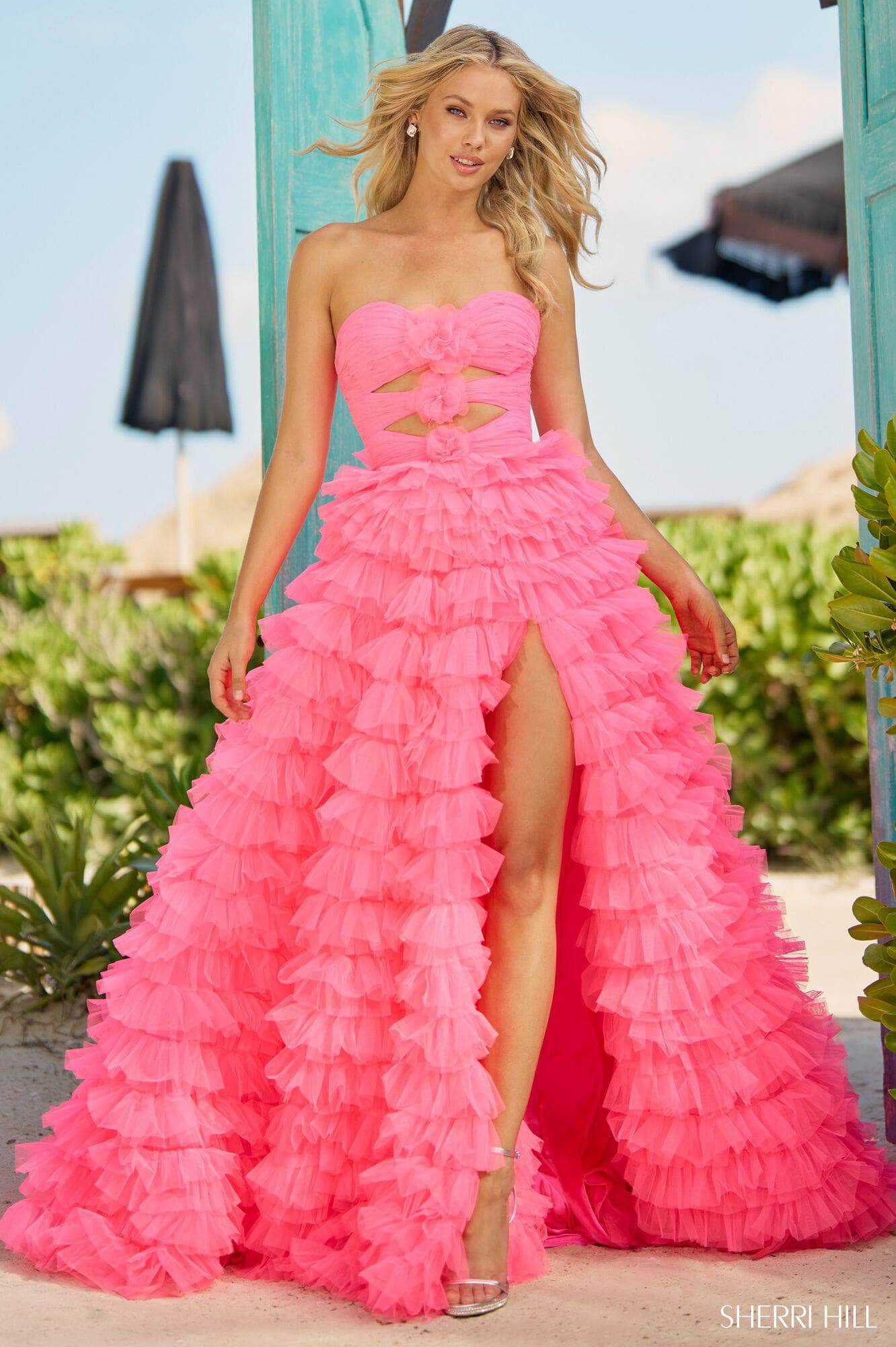 Sherri Hill 56067 - Rosette Sweetheart Gown Special Occasion Dress