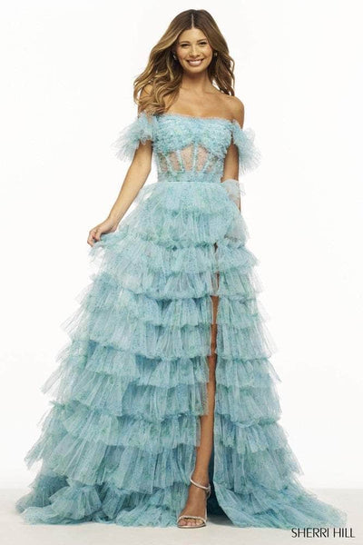 Sherri Hill 56074 - Corset Slit Prom Dress Special Occasion Dress