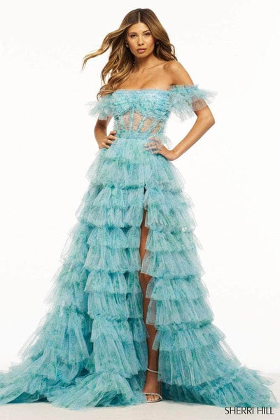 Sherri Hill 56074 - Corset Slit Prom Dress Special Occasion Dress