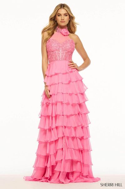 Sherri Hill 56083 - Beaded Halter A-line Gown Special Occasion Dress