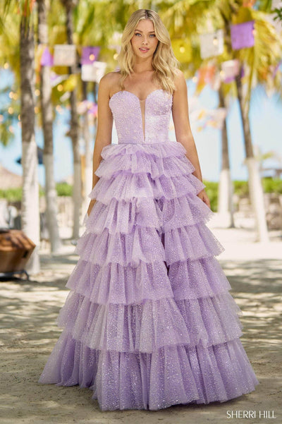 Sherri Hill 56139 - Ruffles Pearl Prom Dress Special Occasion Dress