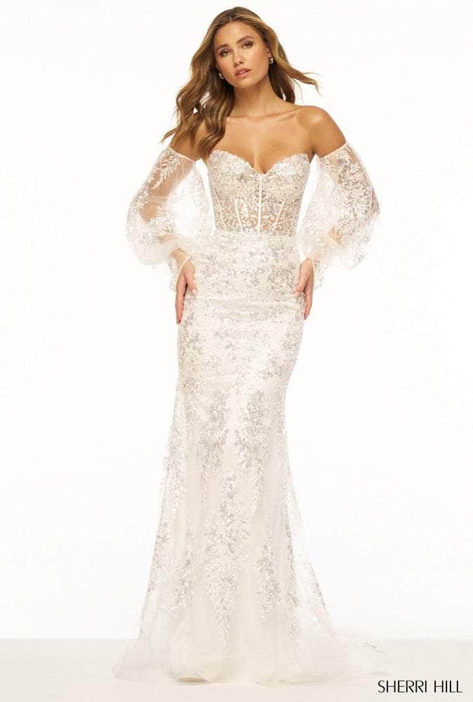 Sherri Hill 56177 - Sequin Lace Corset Evening Gown Special Occasion Dress