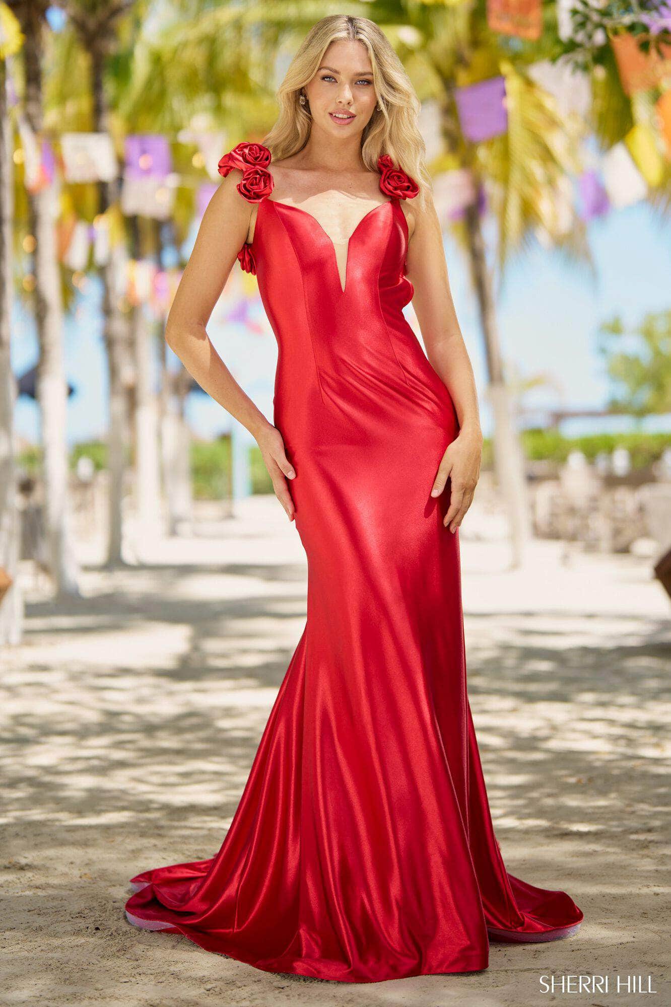 Sherri Hill 56185 - Rosette Ornate Gown Special Occasion Dress