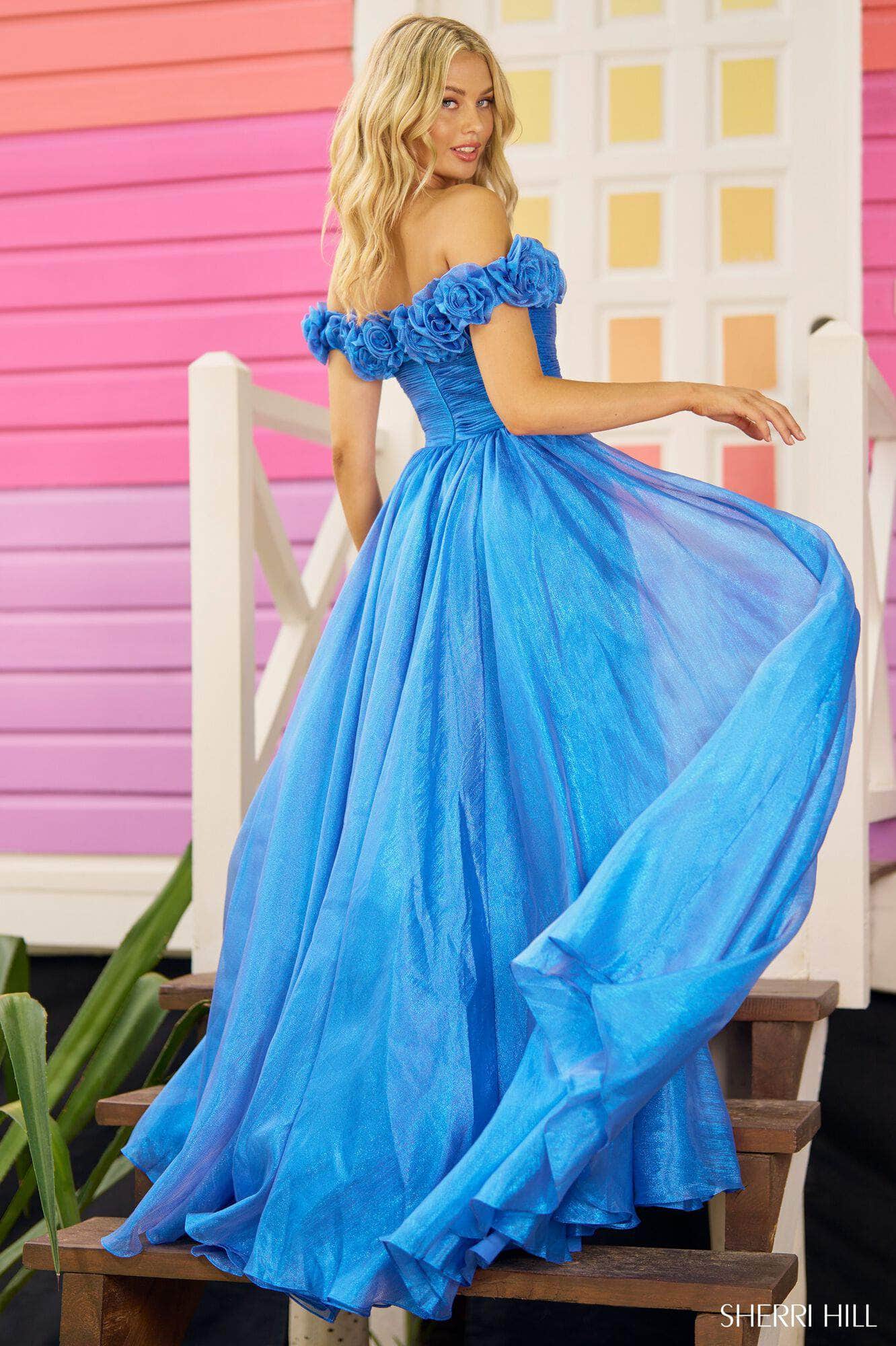 Sherri Hill 56194 - Glitter Slit Prom Dress Special Occasion Dress