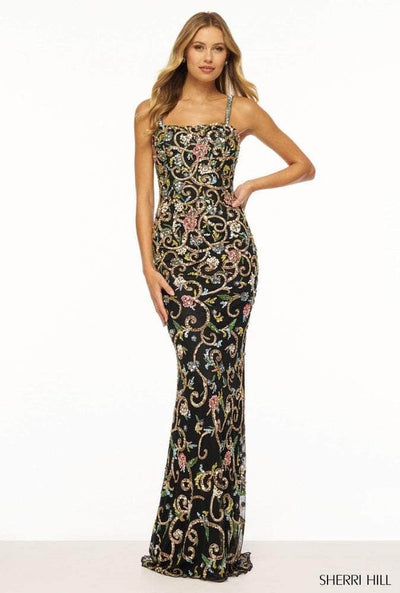 Sherri Hill 56202 - Floral Beaded Evening Gown Special Occasion Dress