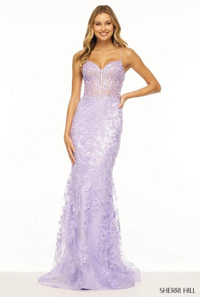 Sherri Hill 56252 - Lace Sheath Gown Special Occasion Dress