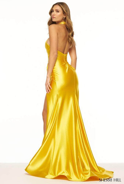 Sherri Hill 56259 - Pleated Halter Sheath Dress Special Occasion Dress