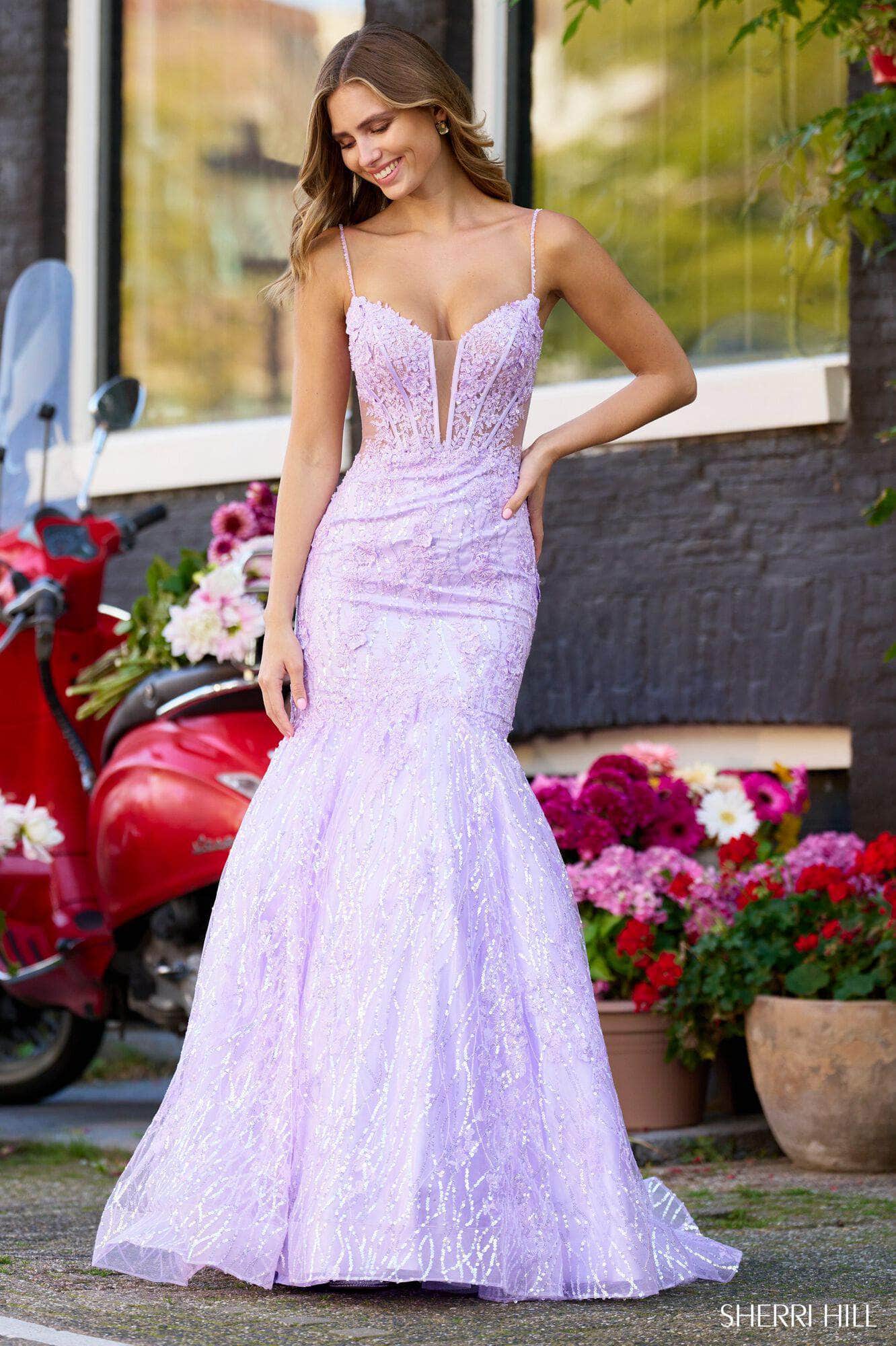 Sherri Hill 56313 - Floral Mermaid Prom Dress Special Occasion Dress