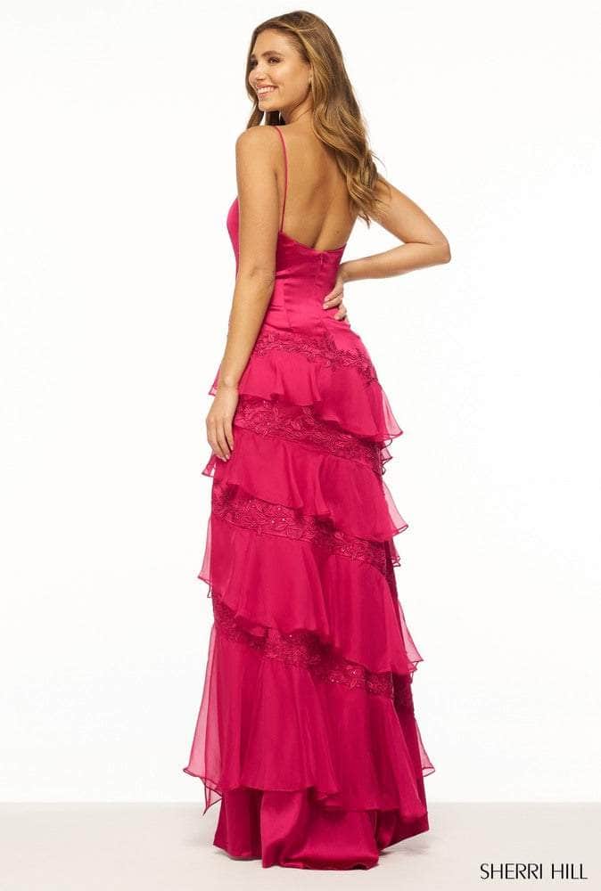 Sherri Hill 56326 - Embroidered Ruffled Prom Gown Special Occasion Dress