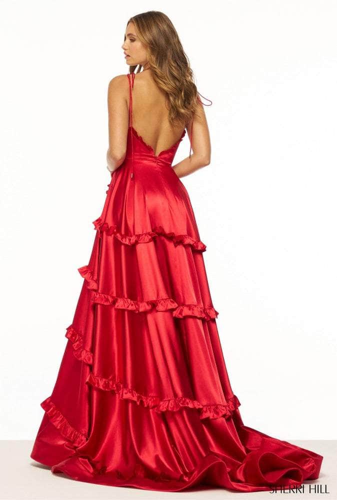 Sherri Hill 56353 - Ruffled Tie Straps Prom Gown Special Occasion Dress