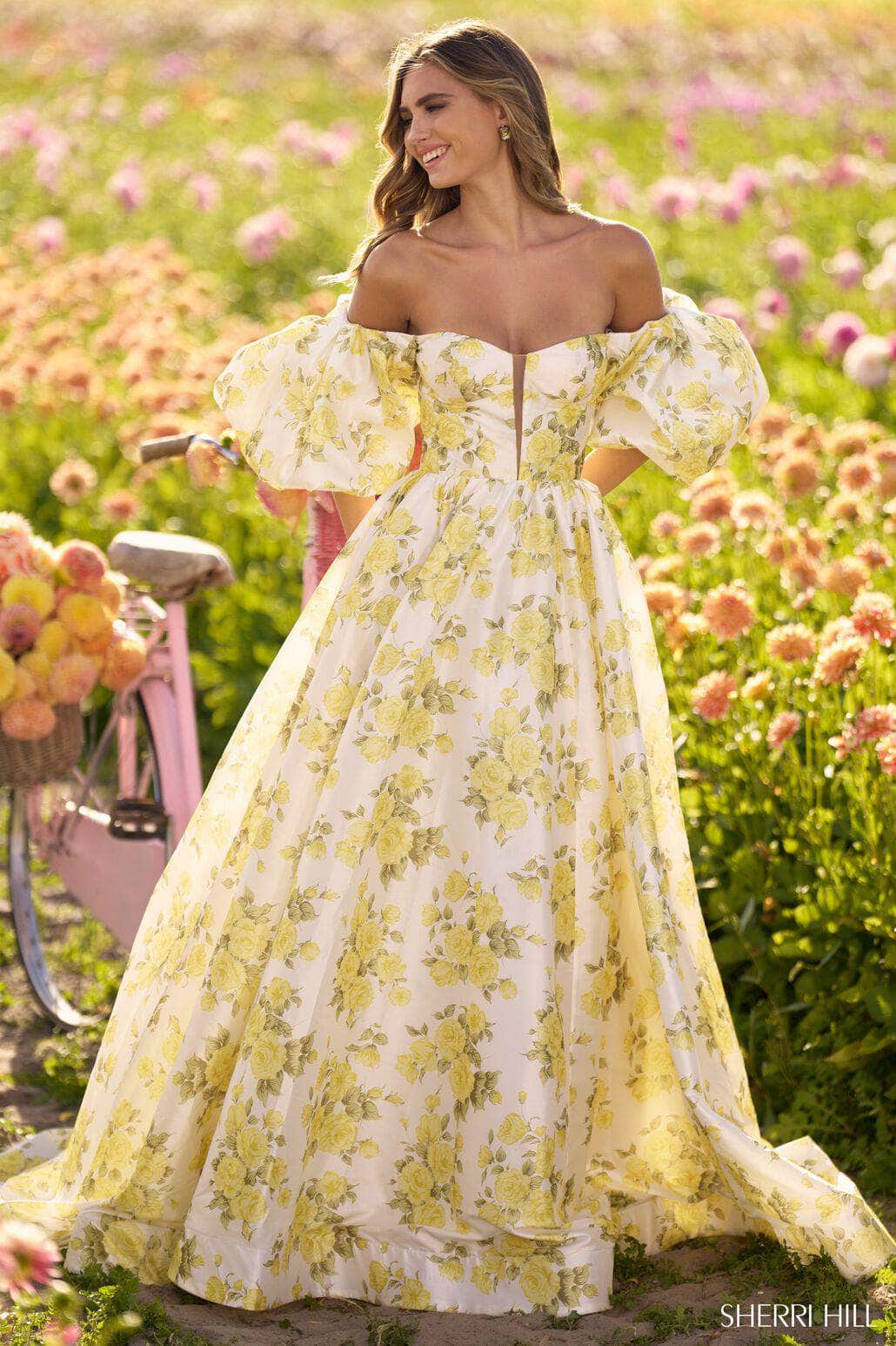 Sherri Hill 56379 - Floral Print Ballgown Special Occasion Dress