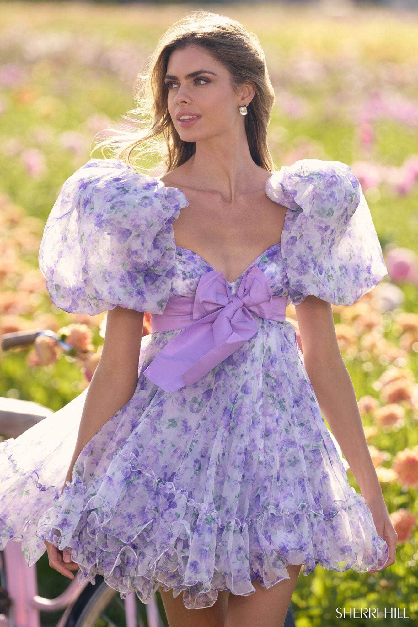 Sherri Hill 56383 - Floral Print Doll Dress Special Occasion Dress
