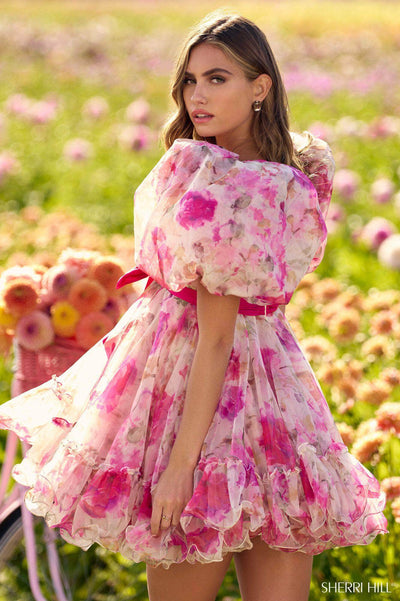 Sherri Hill 56384 - Floral Babydoll Dress Special Occasion Dress