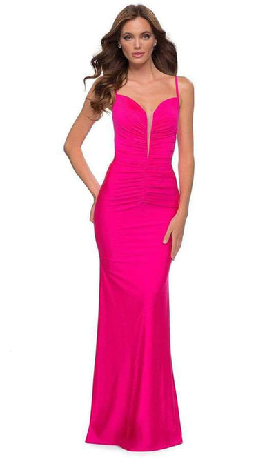 Sherri Hill - 53931SC V Neck Bedazzled Cocktail Dress In Pink