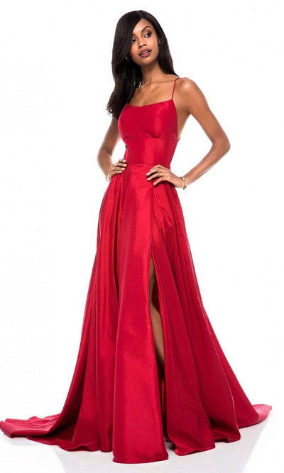 Sherri Hill - Scoop Taffeta Long A Line Dress 52022 - 1 pc Blush In Size 4 Available CCSALE 4 / Blush
