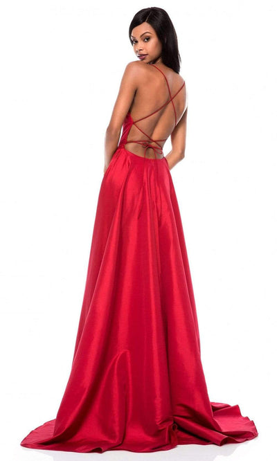 Sherri Hill - Scoop Taffeta Long A Line Dress 52022 - 1 pc Blush In Size 4 Available CCSALE 4 / Blush