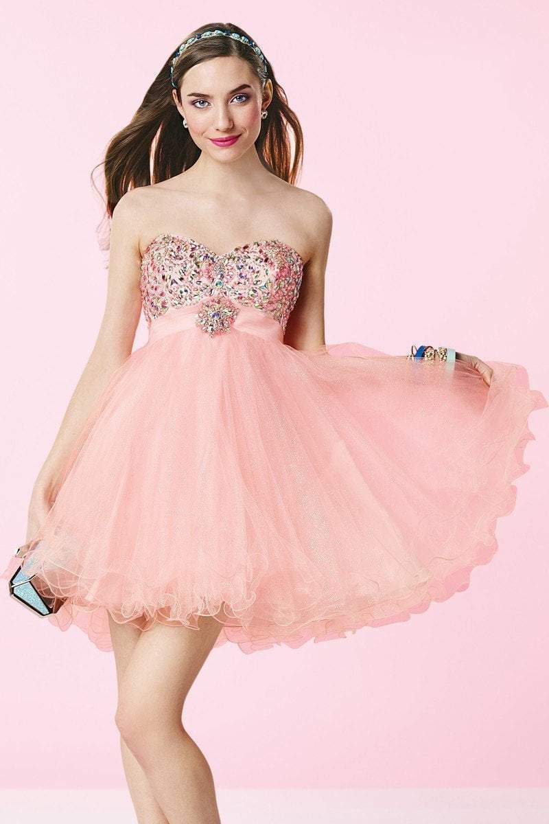Alyce Paris - 3640 Short Dress In Light Pink