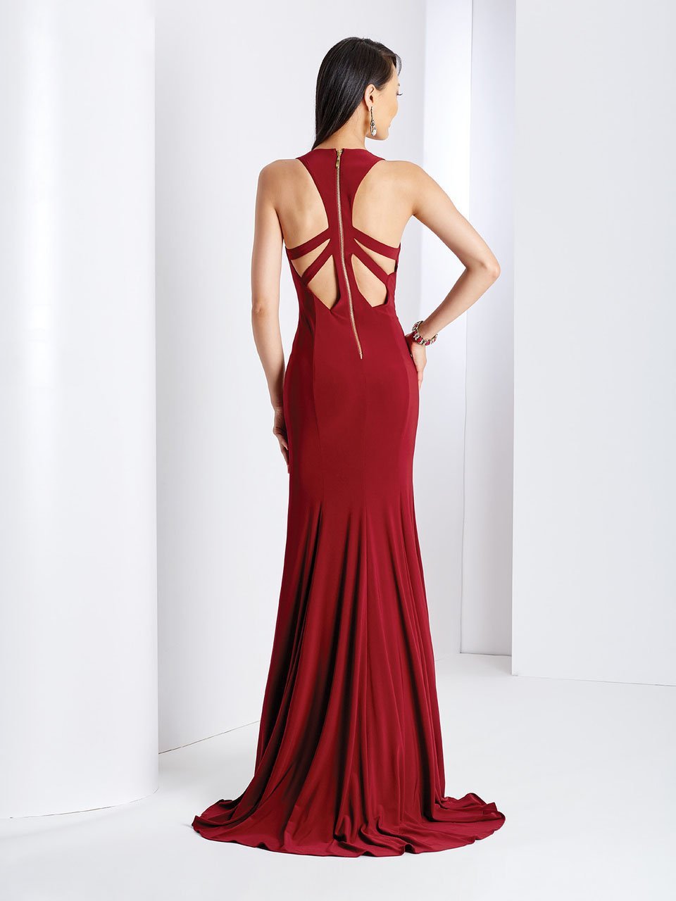 Clarisse - 3458SC Strappy Sweetheart Trumpet Dress with Slit