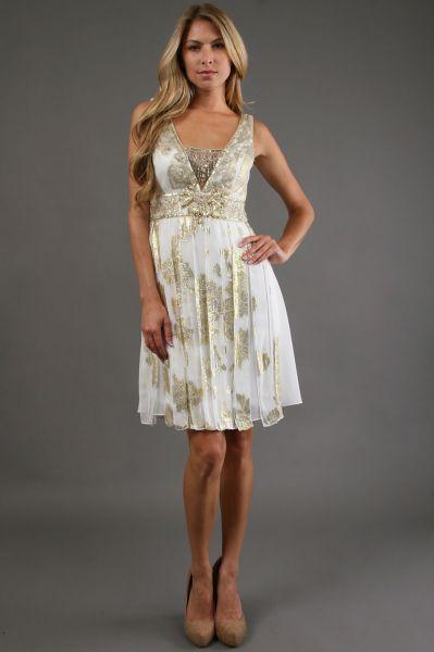 sue wong short dresses SueWong BlackBeadedSleevelessShortDress