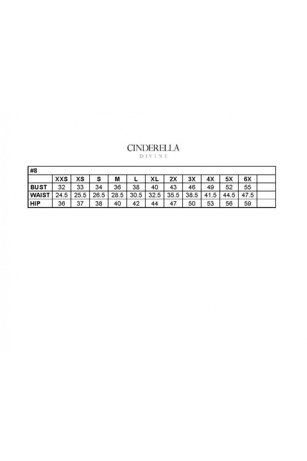Cinderella Divine - CH225 Sequined Plunging V-neck Sheath Dress