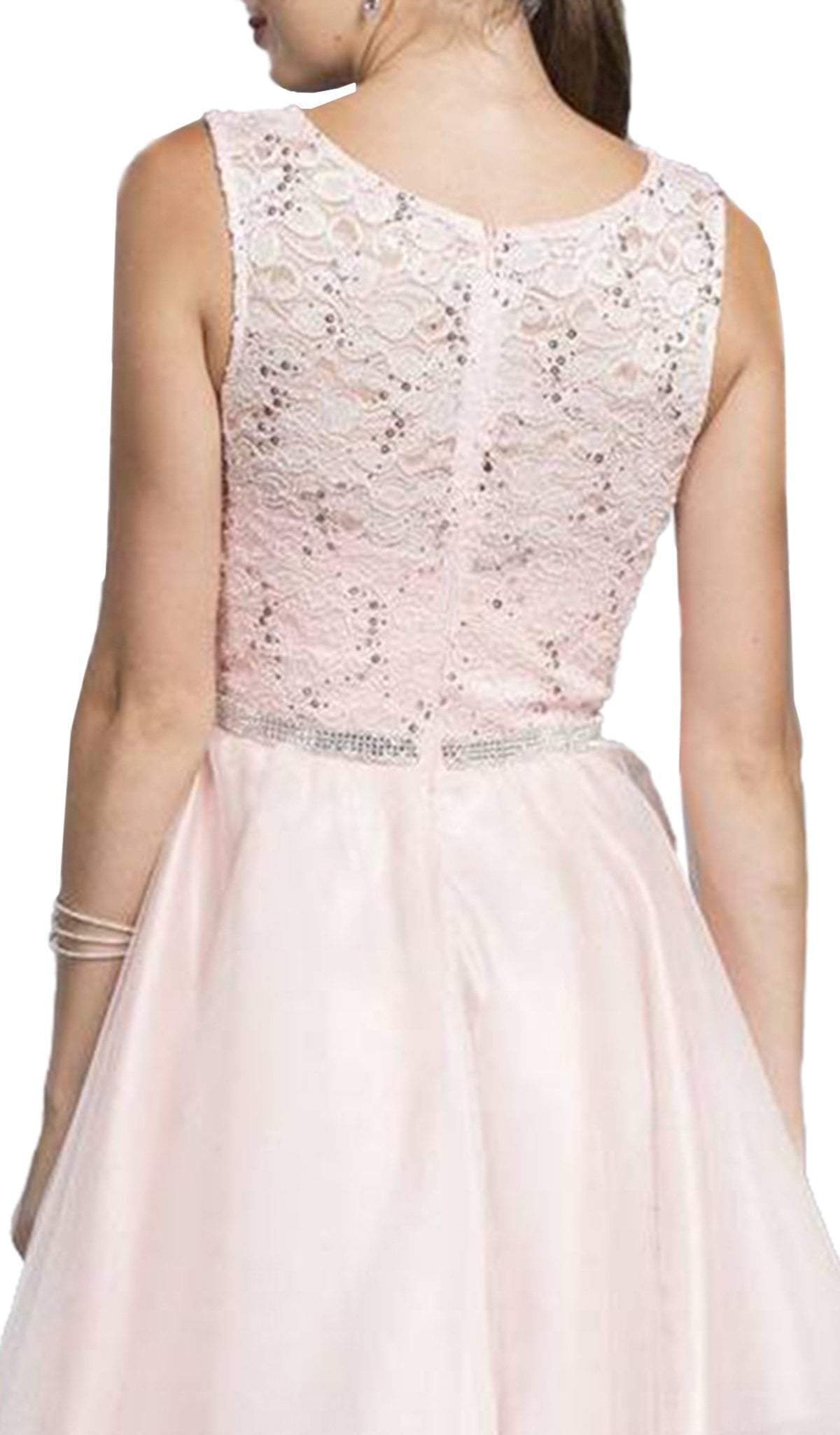 Sleeveless Lace and Tulle Cocktail Dress Homecoming Dresses