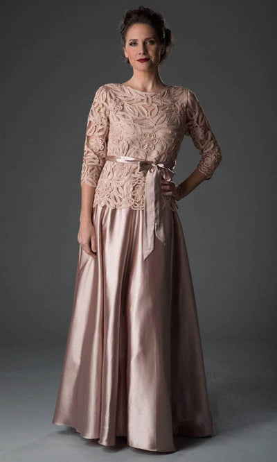 Soulmates 1601 - Beaded Embroidered Formal Evening Gown Mother of the Bride Dresses Dusty Rose / S