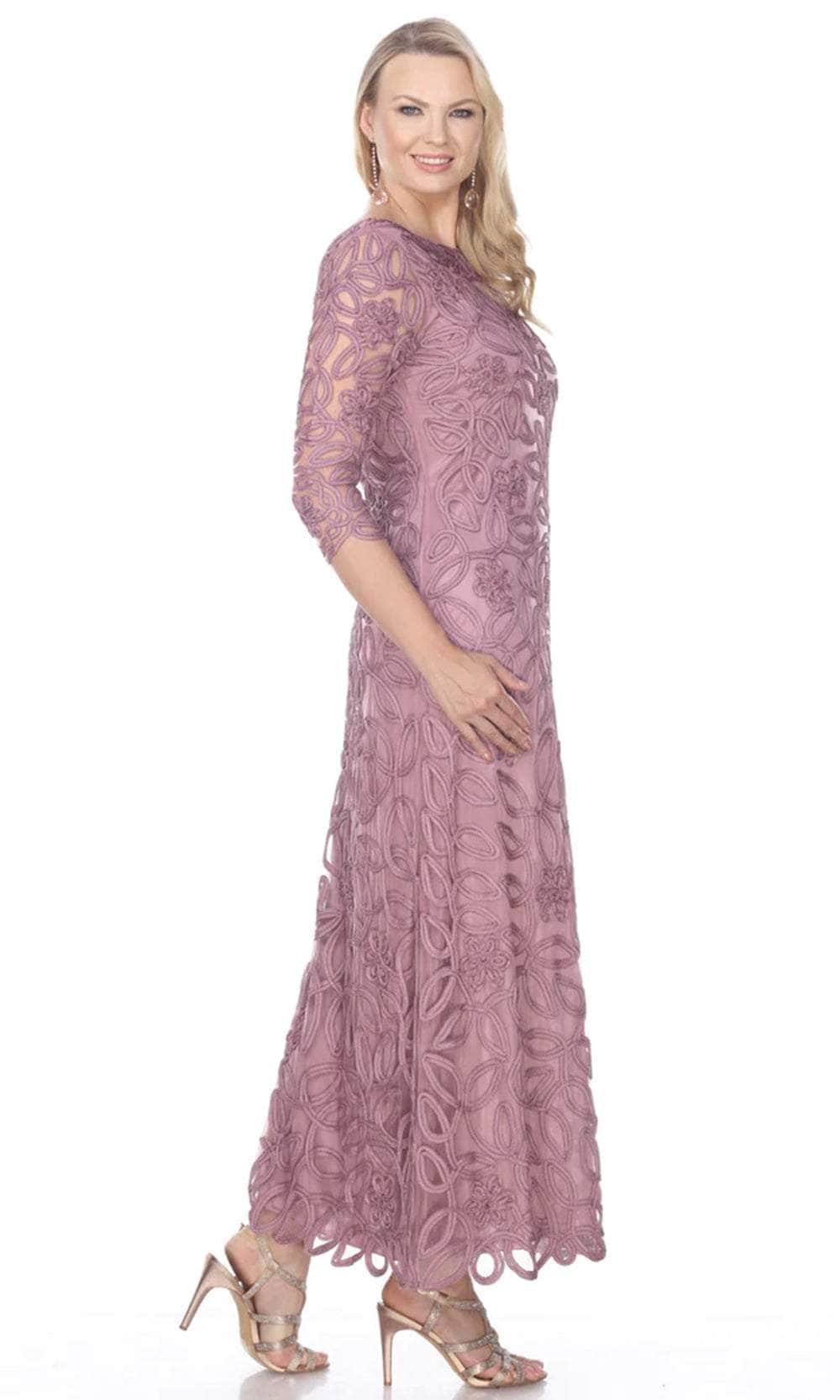 Soulmates 1616 - Quarter Sleeve Bateau Neck Formal Dress Evening Dresses Navy 