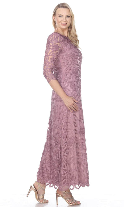 Soulmates 1616 - Quarter Sleeve Bateau Neck Formal Dress Evening Dresses Navy 