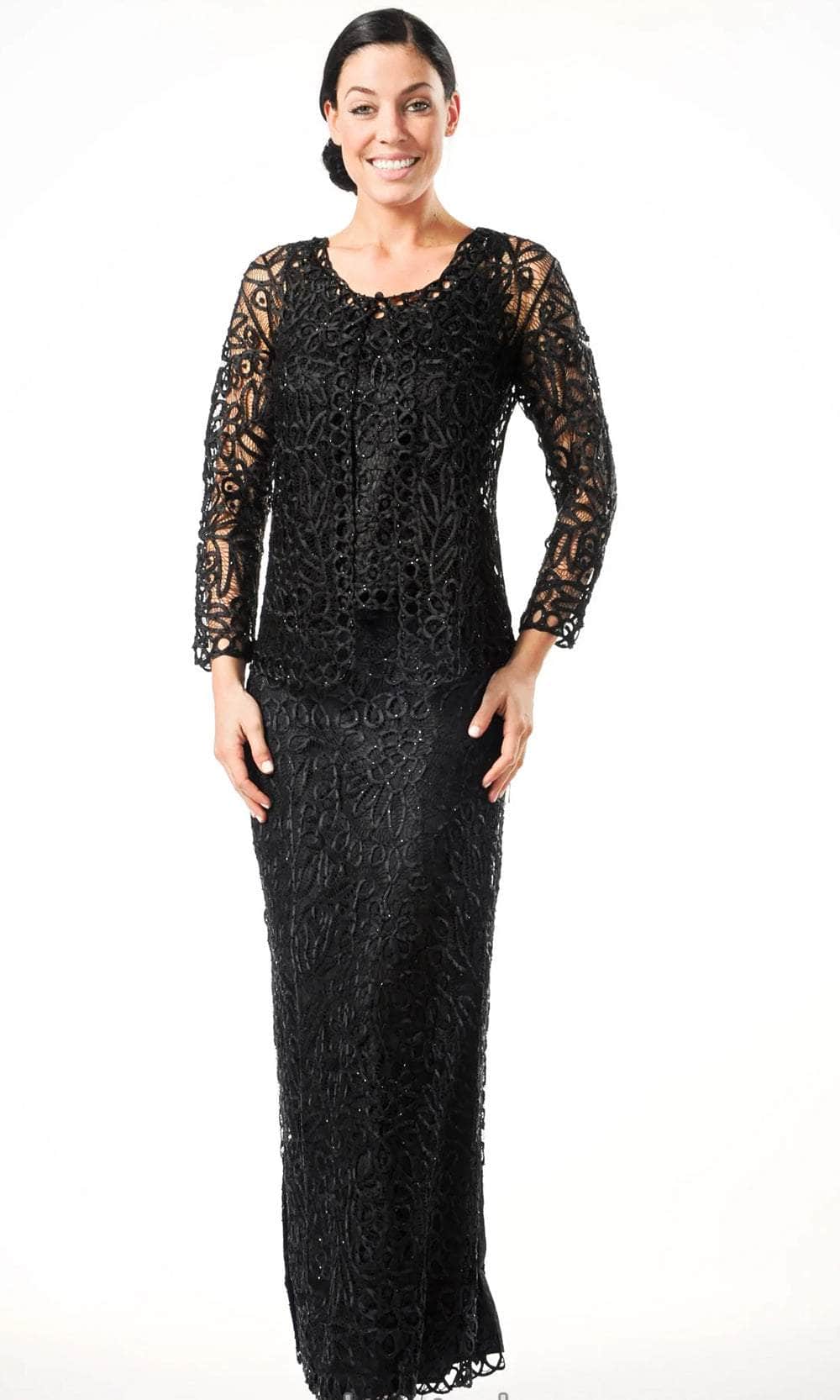 Soulmates C12551 - Signature Crochet Three Pieces Evening Gown Evening Dresses Black / S