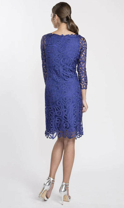 Soulmates D1322 - Hand Crochet Classic Short Dress Holiday Dresses Amethyst / S