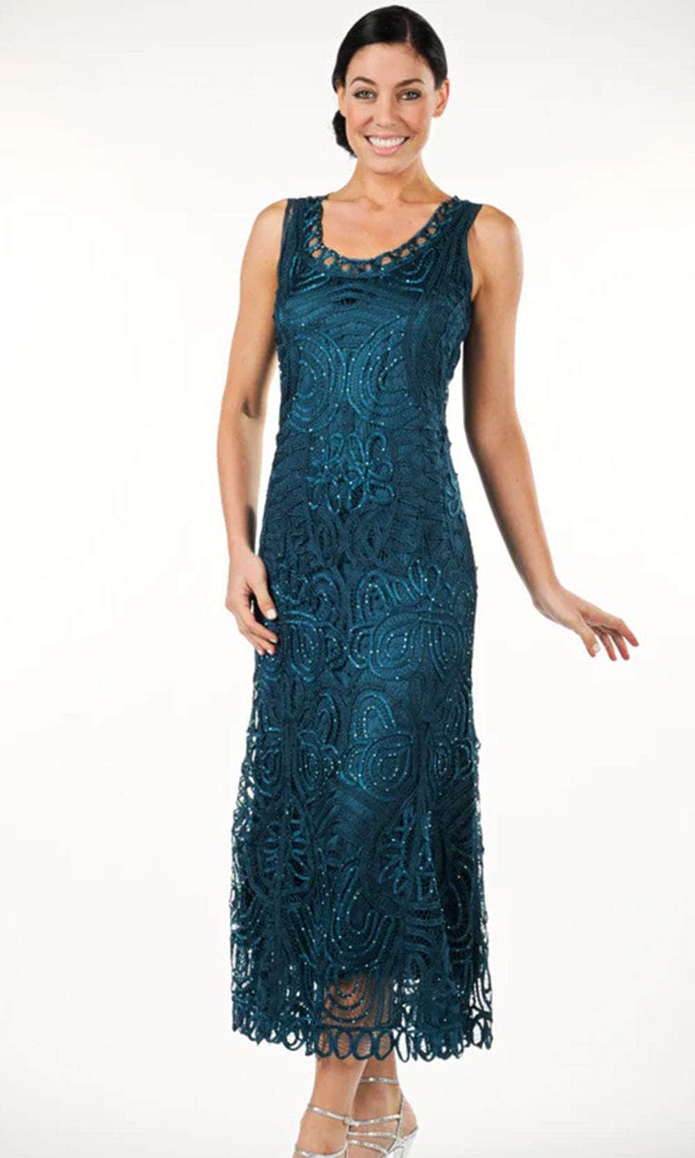 Soulmates D7052 - Classic Hand-Crocheted Lace Evening Dress Mother of the Bride Dresses