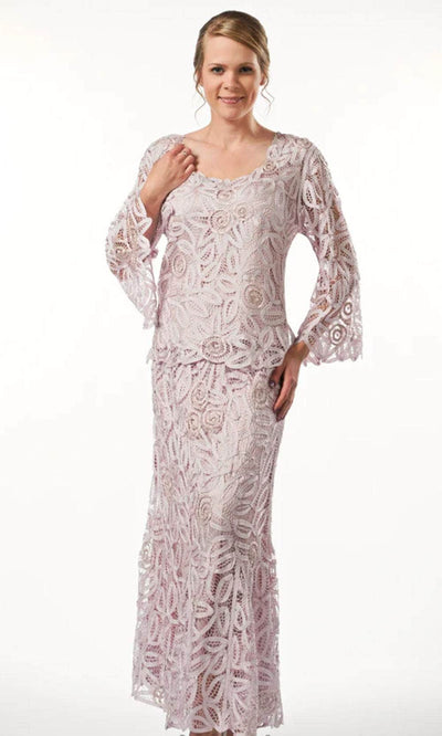 Soulmates D8785 - Bell-Sleeve Tunic Top And Skirt Mother of the Bride Dresses