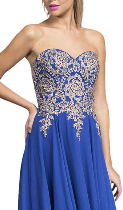 Strapless Applique Sweetheart Prom Dress Prom Dresses