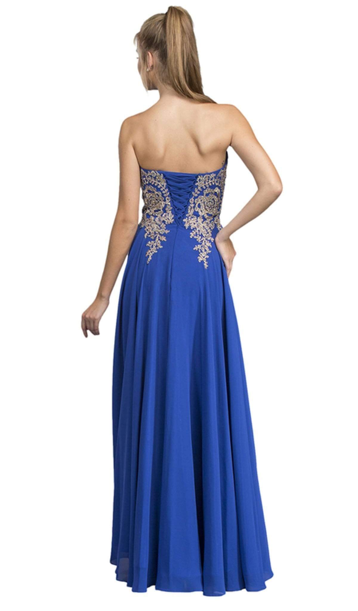 Strapless Applique Sweetheart Prom Dress Prom Dresses