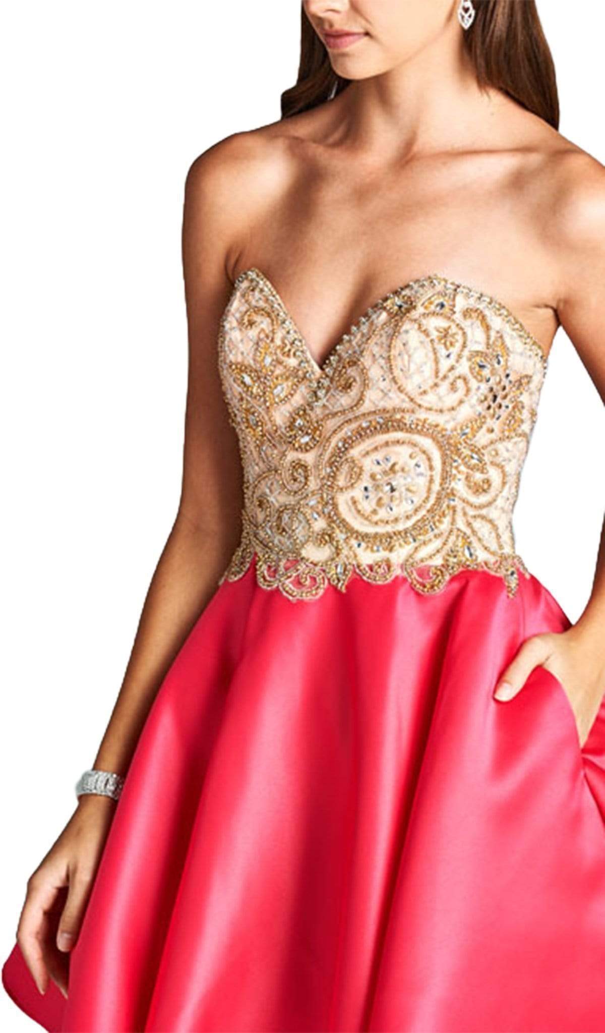 Strapless Embellished A-line Homecoming Dress Homecoming Dresses