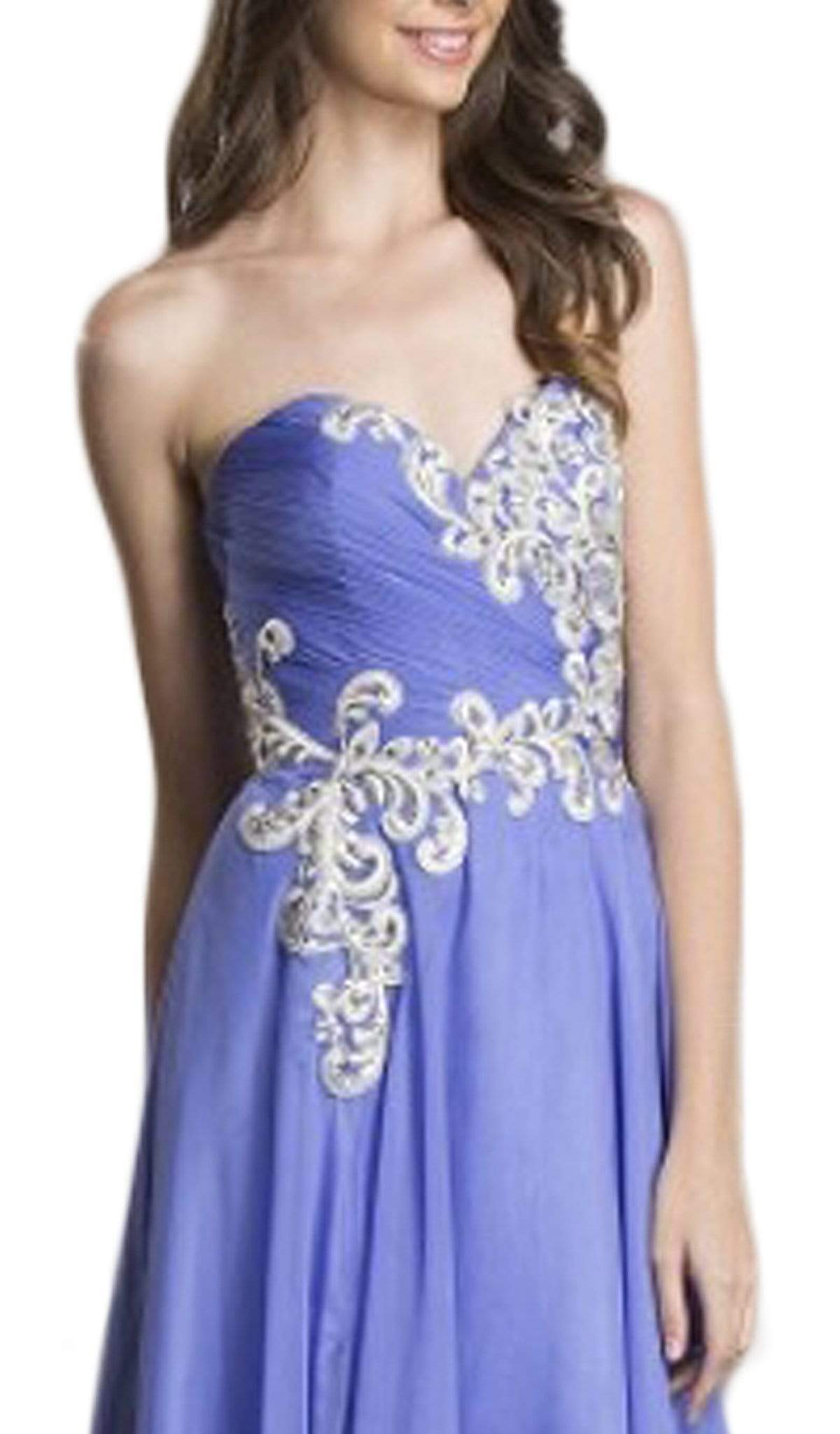 Strapless Ruched A-Line Evening Gown Dress