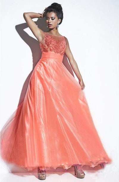 Studio 17 - 12496 Sleeveless Empire Lace and Chiffon Long Gown Special Occasion Dress