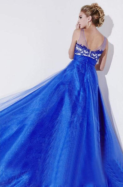 Studio 17 - 12496 Sleeveless Empire Lace and Chiffon Long Gown Special Occasion Dress