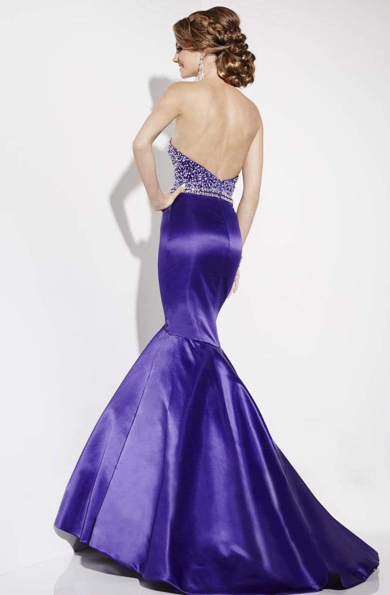 Studio 17 - 12581 Ornate Strapless Satin Mermaid Gown Special Occasion Dress